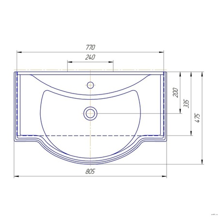 Раковина ASB-Woodline Классик 800 16696